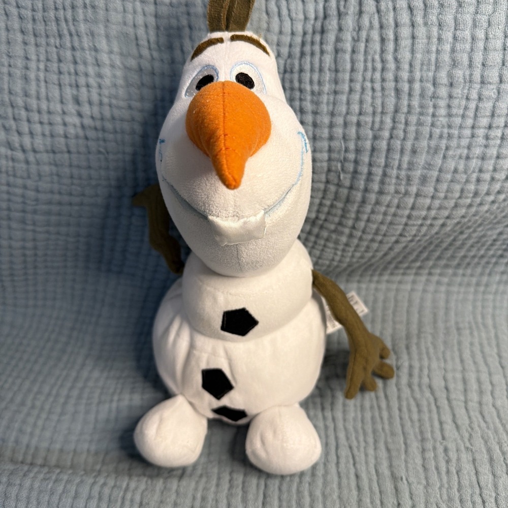 Disney Parks Frozen Olaf Snowman Plush Toy Doll Snow Man Stuffed Animal 12" Snow
